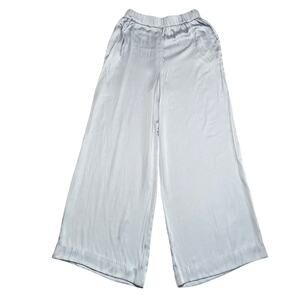 Simkhai Pants Womens Medium Blue Wide Leg Silky Flowy Dressy Casual Resort